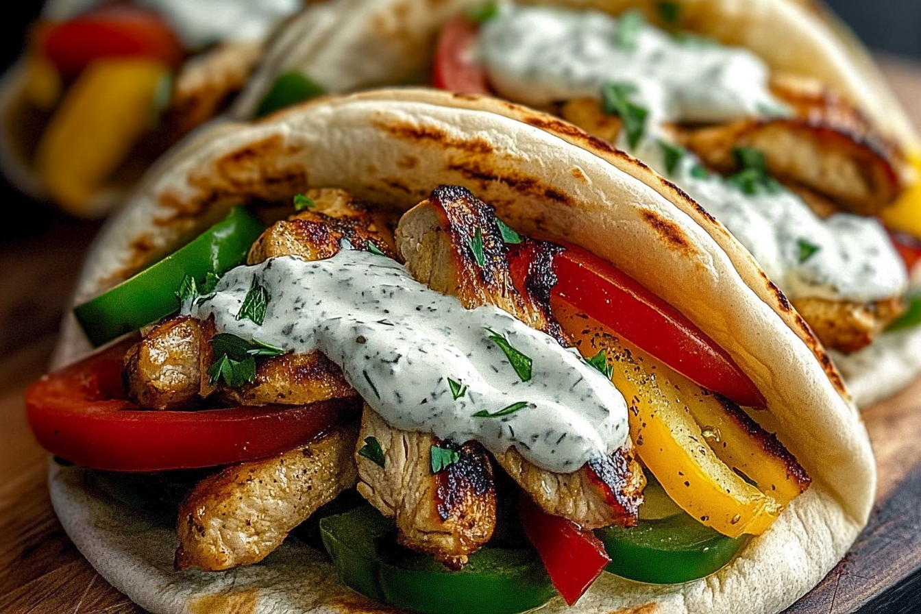 Sheet Pan Chicken Pitas with Herby Ranch