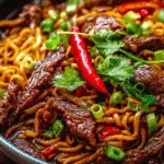 Sticky Beef Noodles