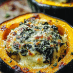 Stuffed Acorn Squash with Spinach