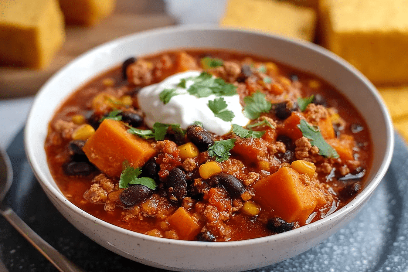 Sweet Potato Turkey Chili