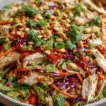 Thai Peanut Chicken Crunch Slaw Salad