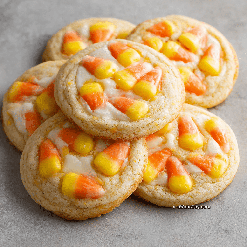 White Chocolate Candy Corn Cookies