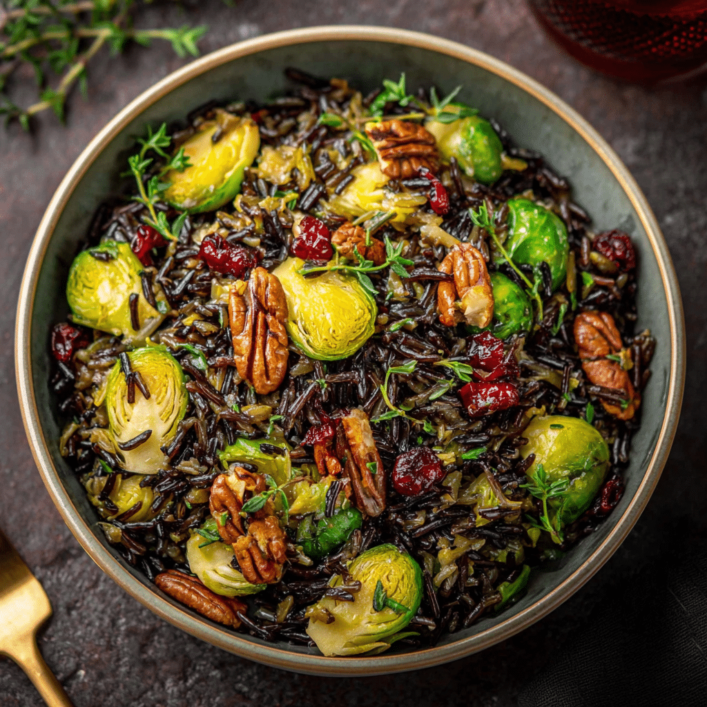 Wild Rice Pilaf with Brussels