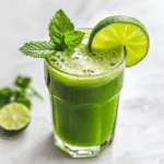 Brazilian Zepbound Recipe card image showing tropical detox drink with mint and lime