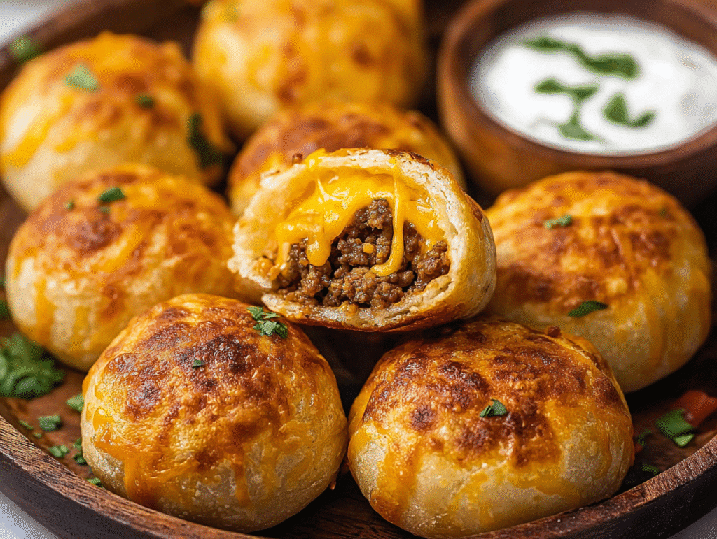 Air Fryer Cheesy Taco Bombs