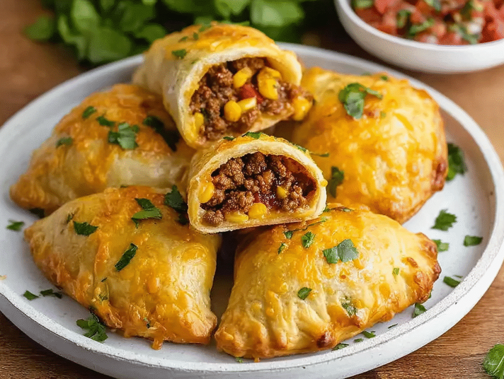 Air Fryer Cheesy Taco Bombs