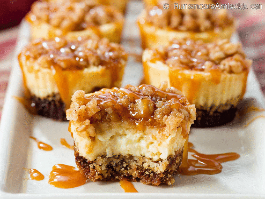 Apple Crisp Mini Cheesecakes