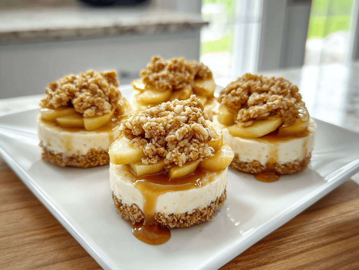 Apple Crisp Mini Cheesecakes