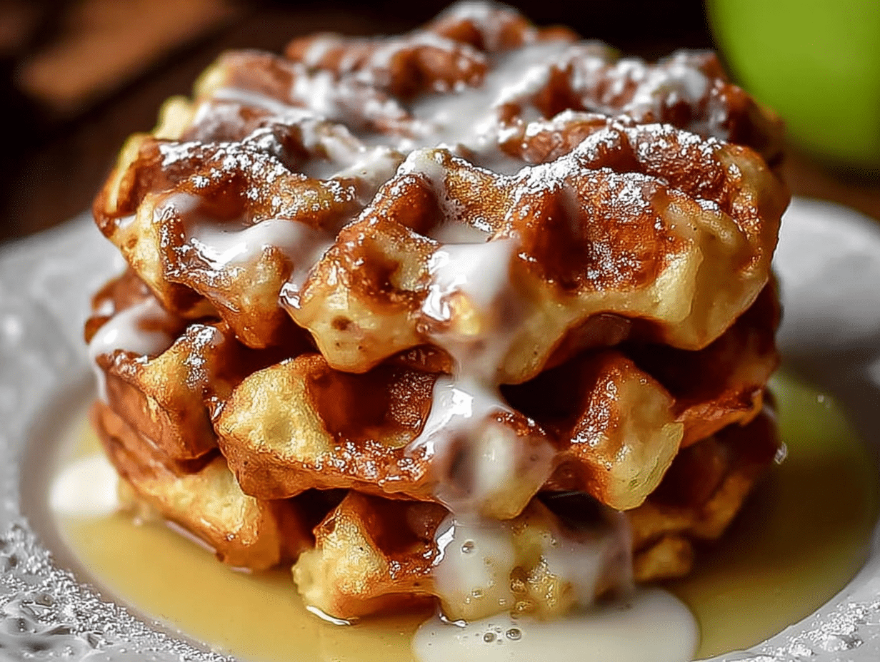 Apple Fritter Waffle Donuts