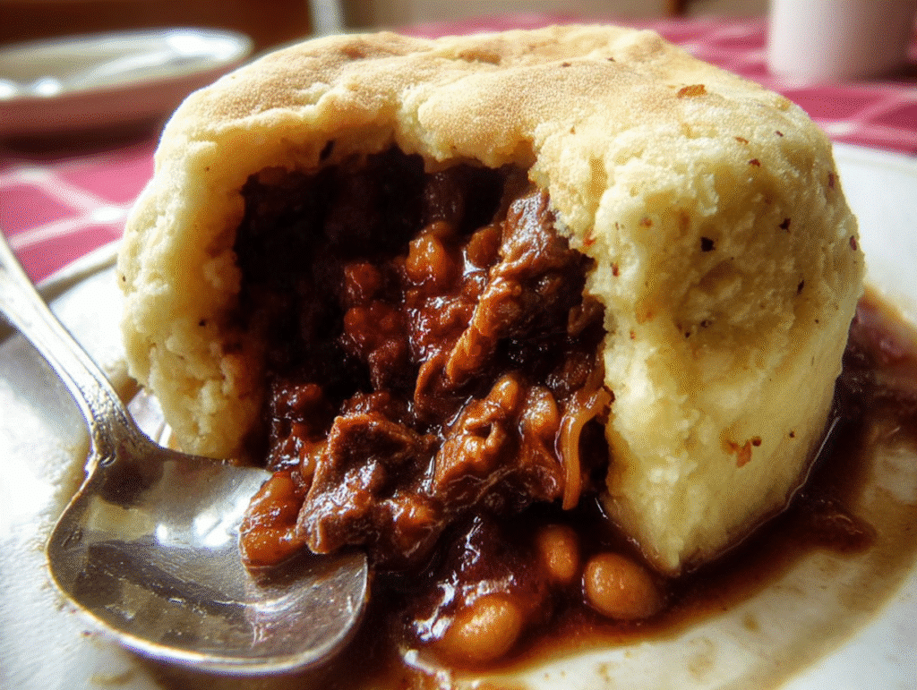 Beef, Ale & Parsnip Pudding