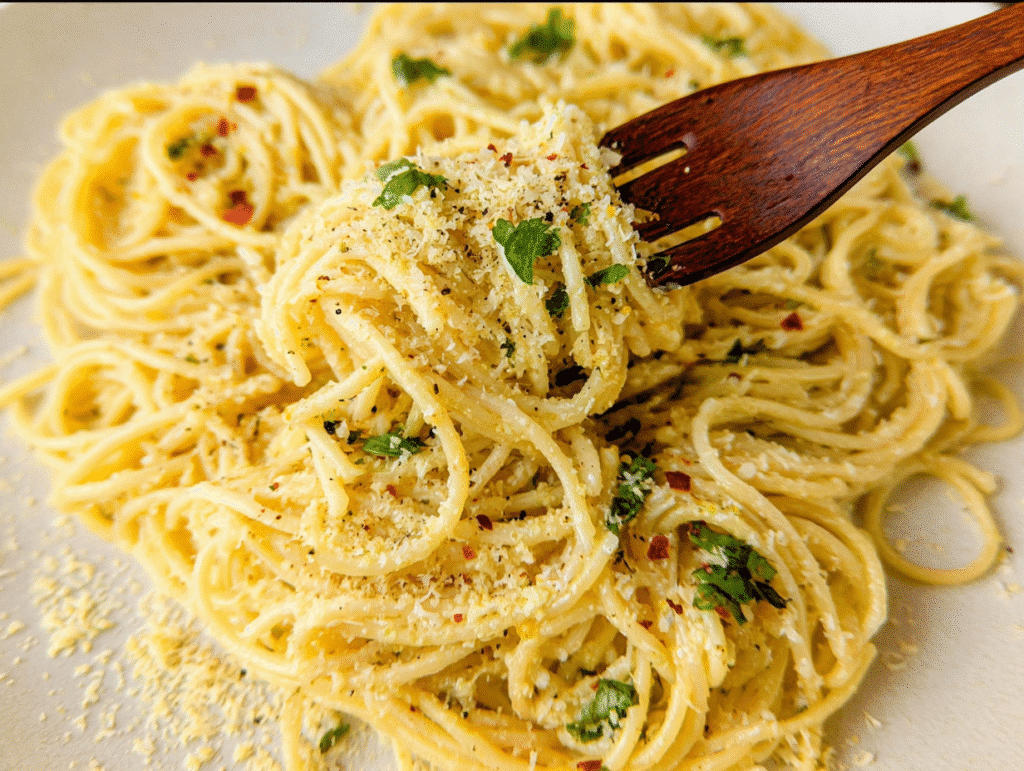 Buttery Garlic Noodles with Parmesan
