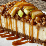 Caramel Apple Crisp Cheesecake