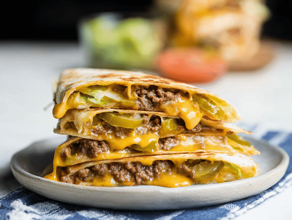 Cheeseburger Quesadilla
