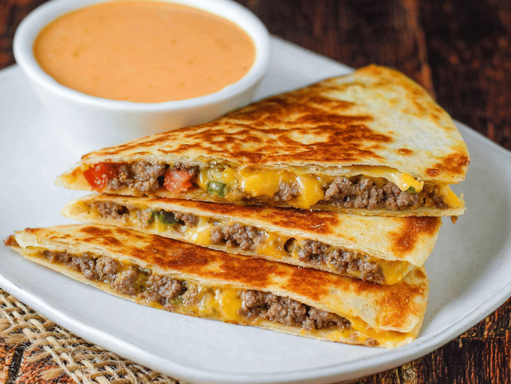 Cheeseburger Quesadillas