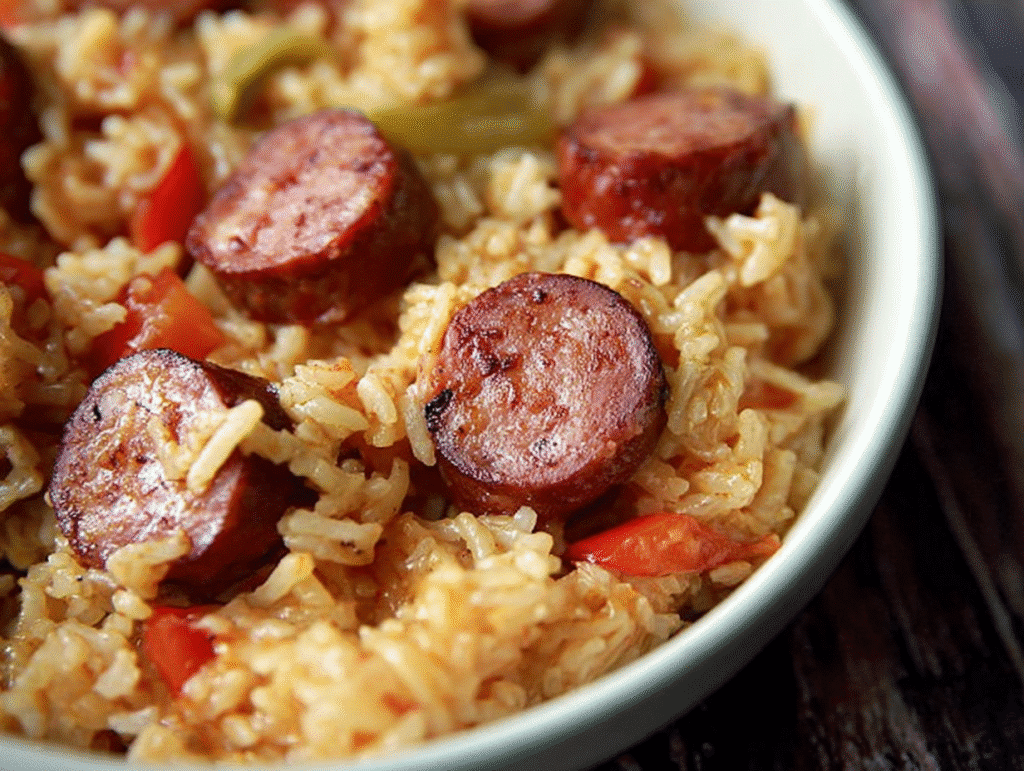 Cheesy Sausage & Rice
