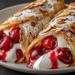 Cherry Pie Filling Breakfast Wraps