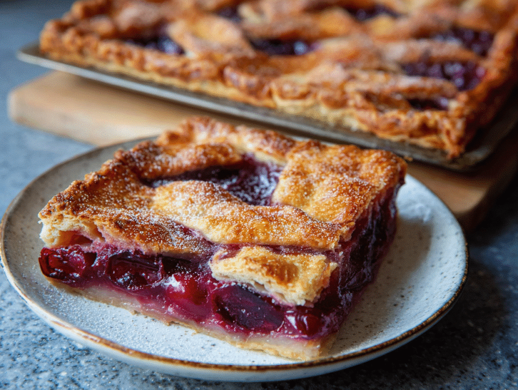 Cherry & Soured Cream Slab Pie