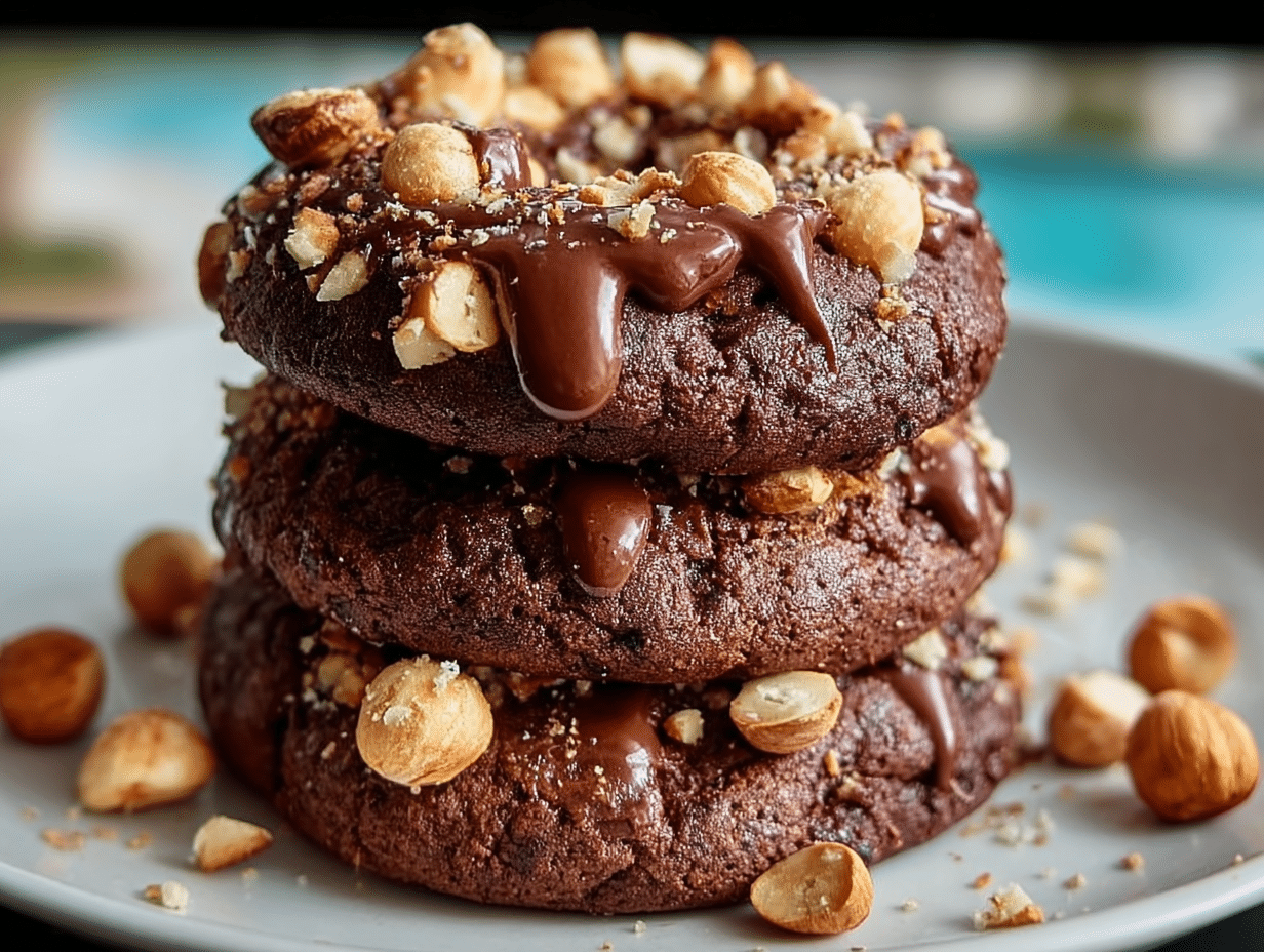 Chocolate Hazelnut Crunch Cookies