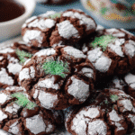 Chocolate Mint Crinkle Cookies