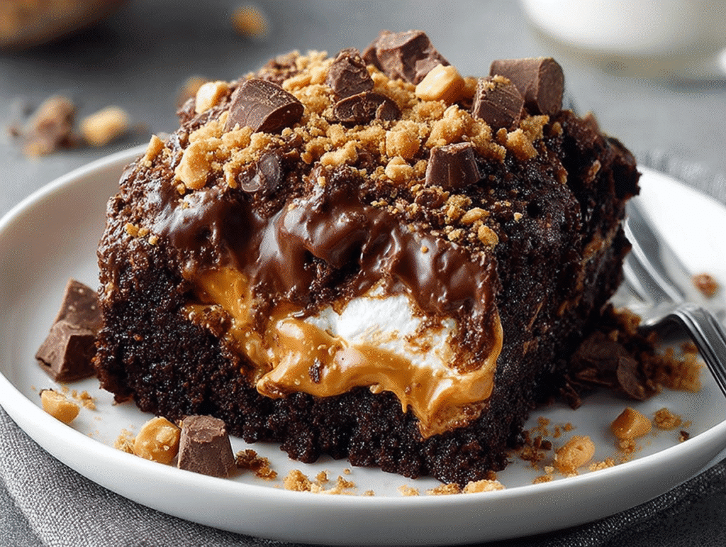 Chocolate Peanut Butter Dump Cake