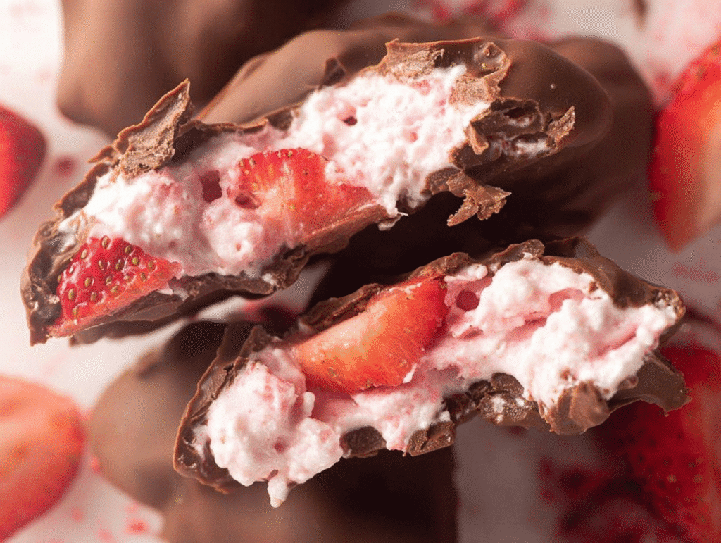 Chocolate Strawberry Yogurt Clusters