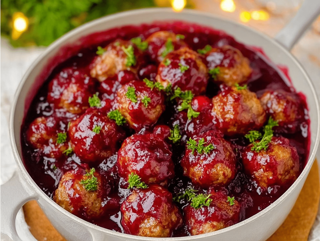 Christmas Cranberry Meatballs