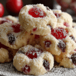 Christmas Maraschino Cherry Shortbread
