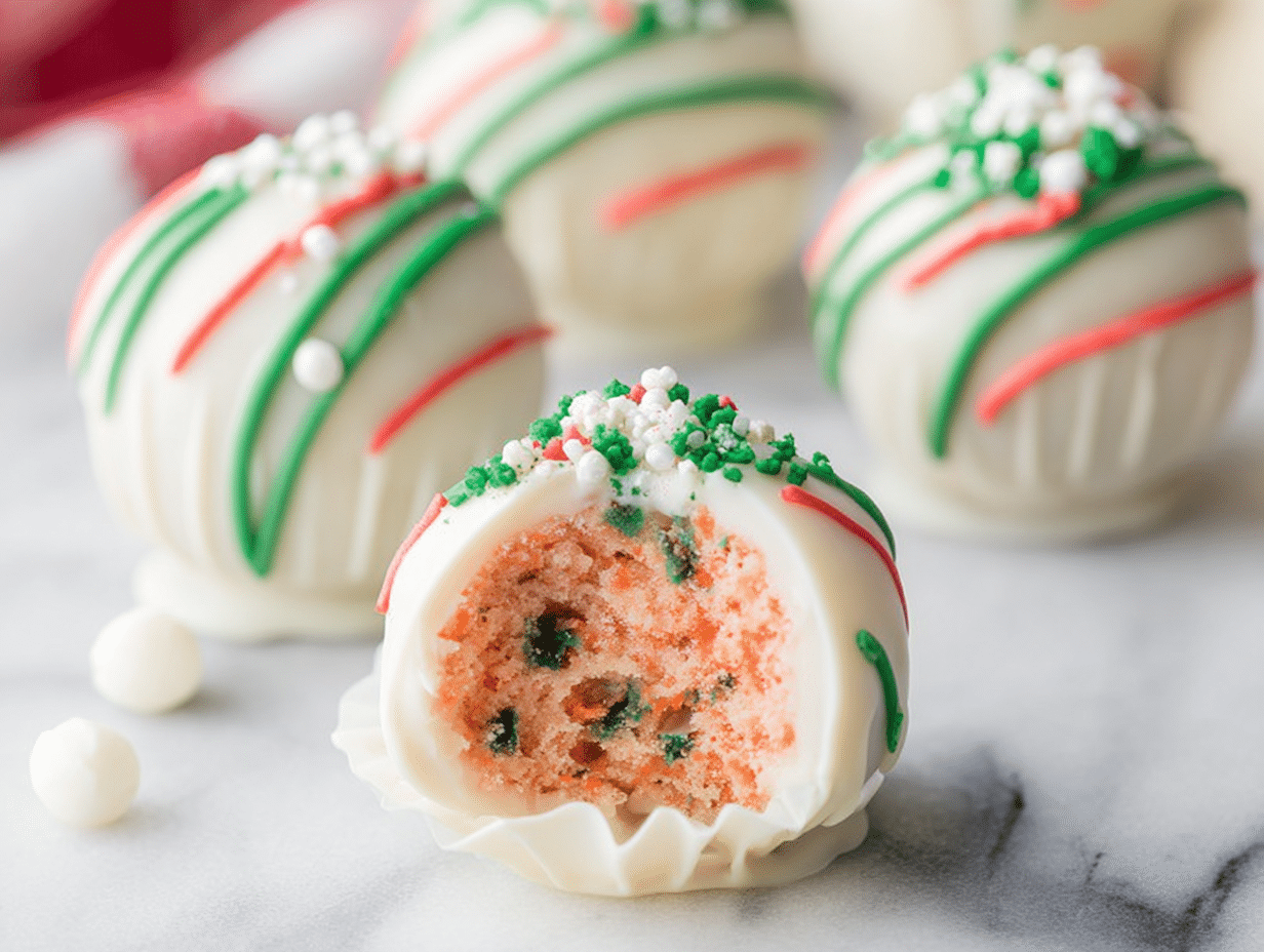 Christmas Tree Cake Truffles with Little Debbie's Cakes