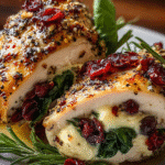 Cranberry Brie Stuffed Chicken