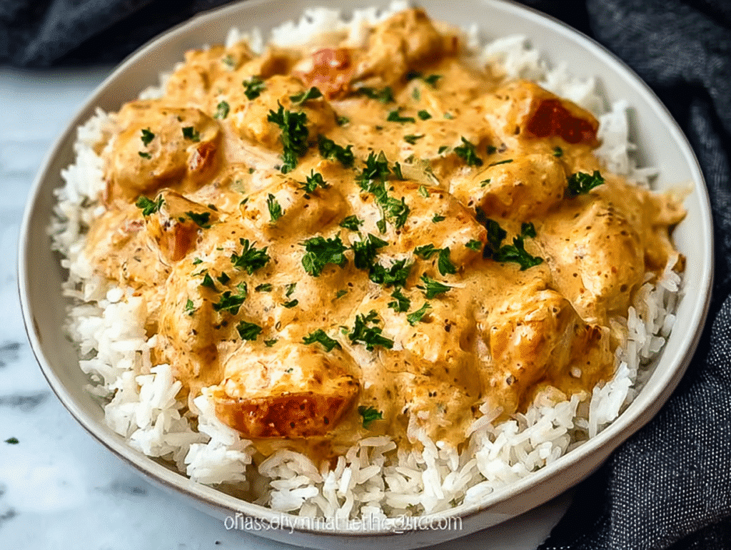Creamy Smothered Chicken and Rice