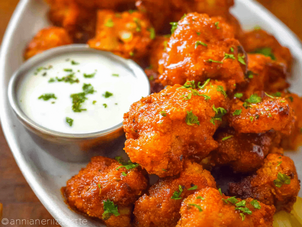 Crispy Buffalo Cauliflower Wings