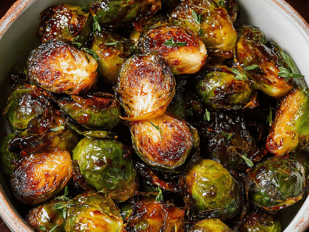 Crispy Honey Balsamic Brussels Sprouts