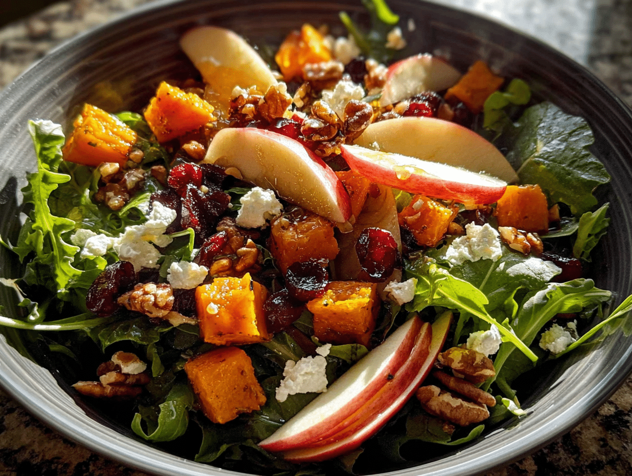 Crunchy Fall Apple Salad with Maple Vinaigrette