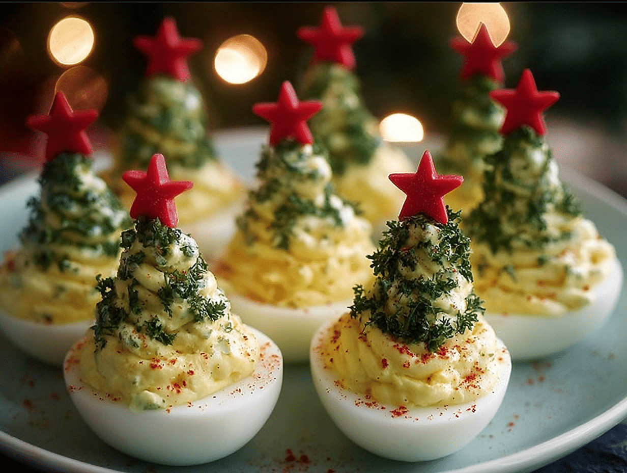 Deviled Egg Christmas Trees