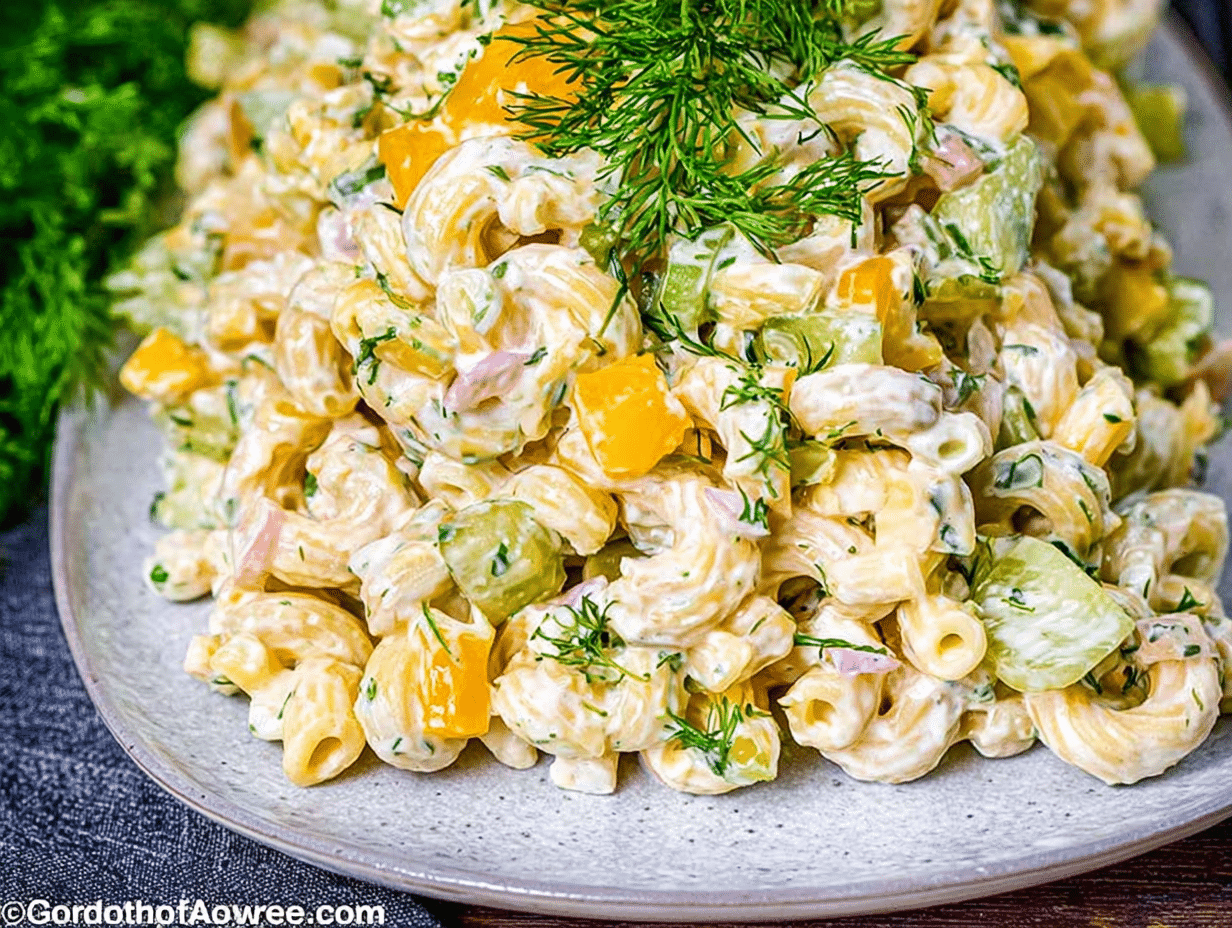 Dill Pickle Pasta Salad