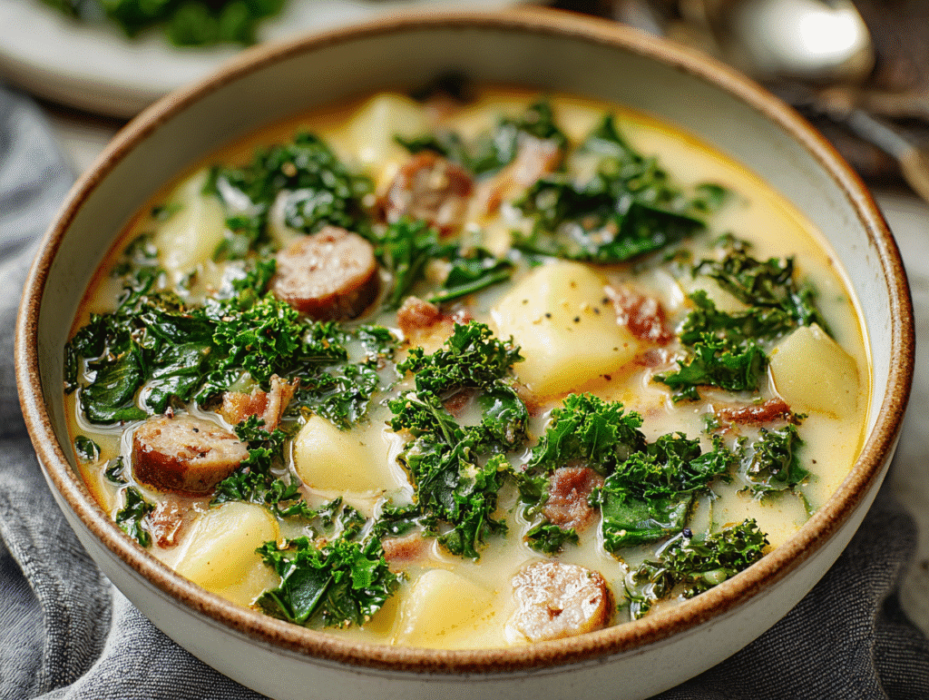 Easy Cauliflower Sausage Kale Soup