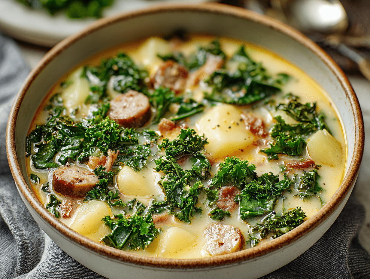 Easy Cauliflower Sausage Kale Soup