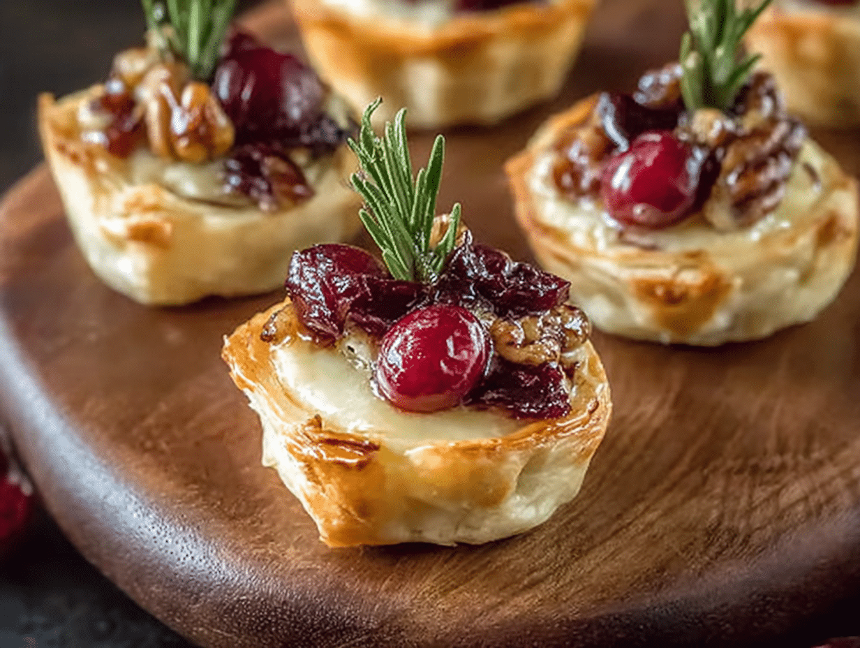 Easy Cranberry Brie Bites