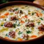 Easy Creamy Parmesan Italian Sausage Soup