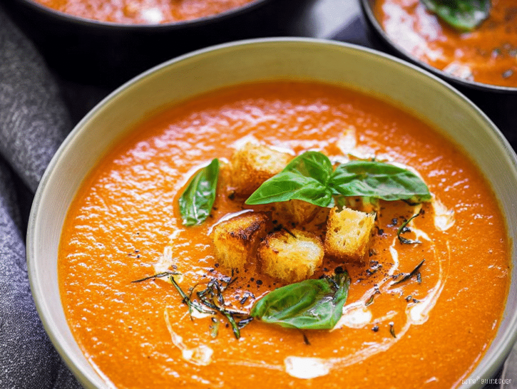 Easy Creamy Tomato Basil Soup