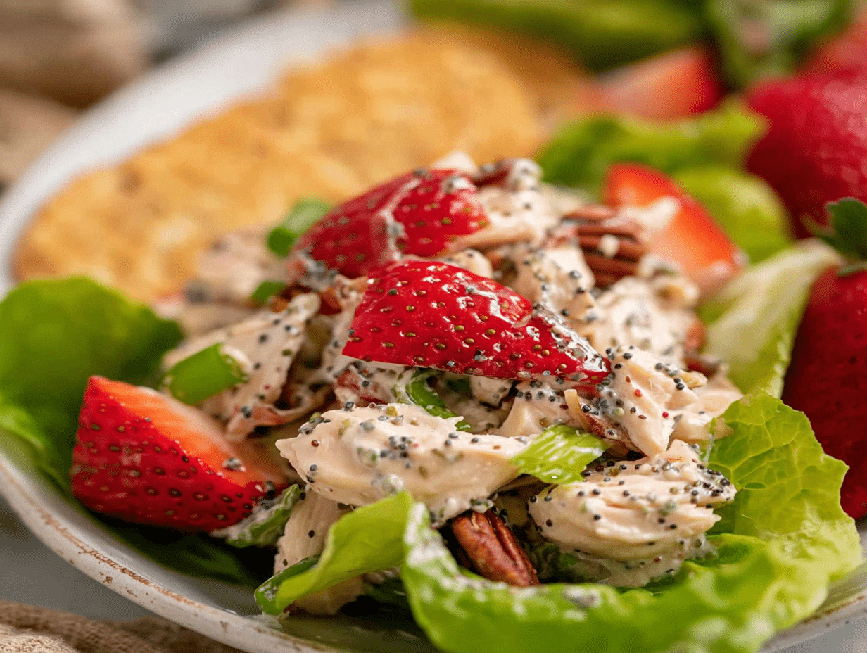 Easy Strawberry Poppyseed Chicken Salad
