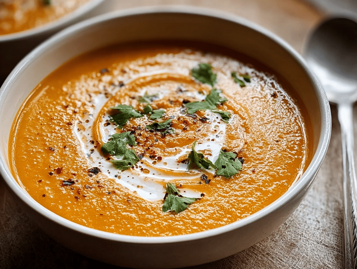 Easy Sweet Potato Coconut Curry Soup