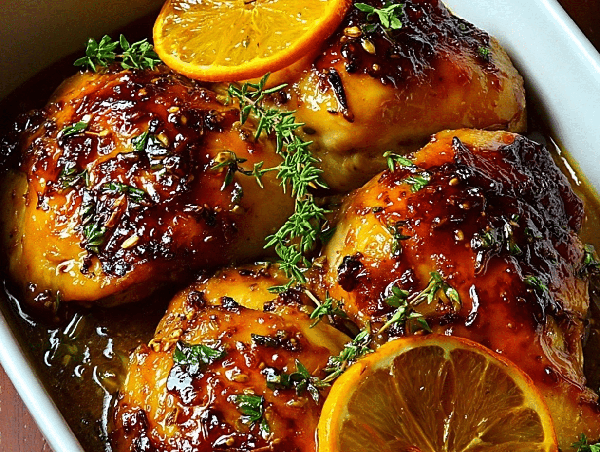 Easy Sweet and Savory Roasted Orange Chicken