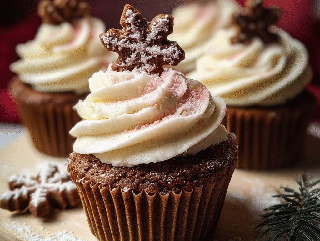 Gingerbread Cupcakes with Cream Cheese Frosting
