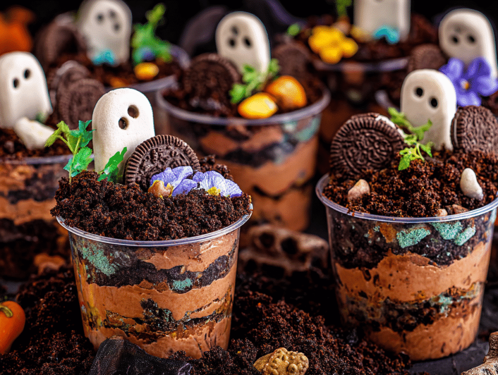 Graveyard Dirt Cupcakes