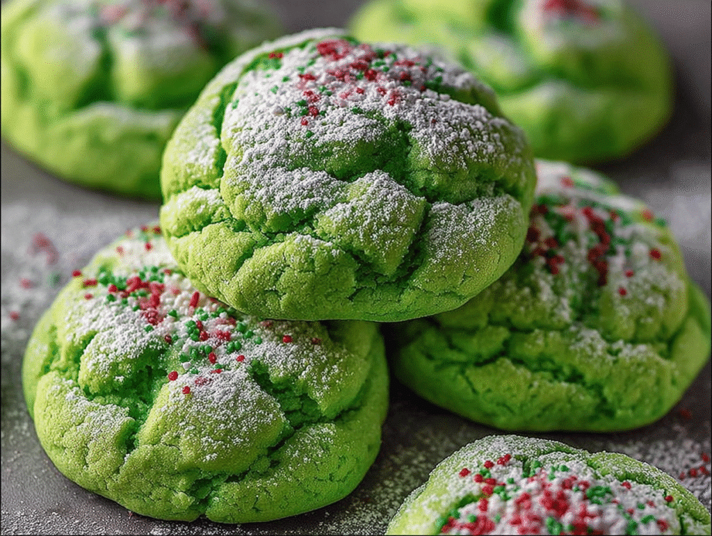 Grinch Cookies Vibrant Green