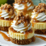 Irresistible Apple Crisp Mini Cheesecakes
