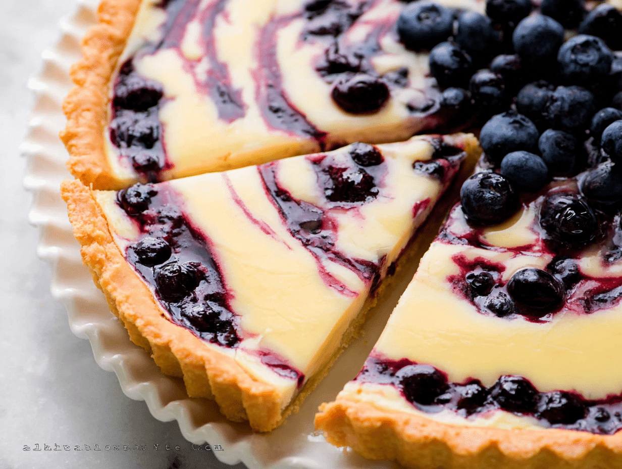 Lemon & Blueberry Cheesecake Tart