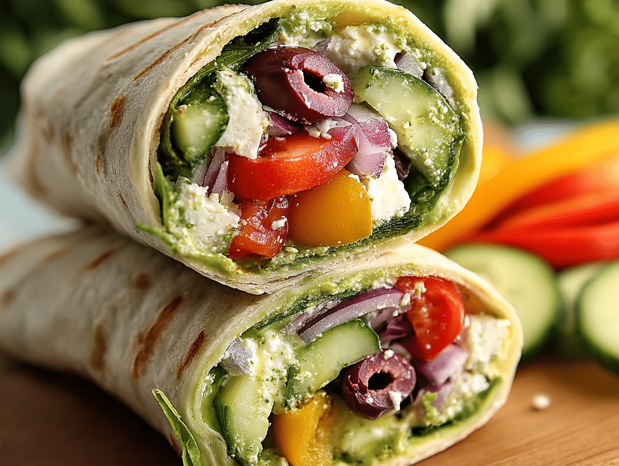 Mediterranean Veggie Wraps