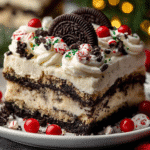 No-Bake Christmas Oreo Lasagna